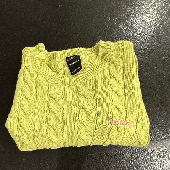 Urban Outfitters iets frans Cable Knit Sweater – Lime Green – Size Small - Picture 7 of 9